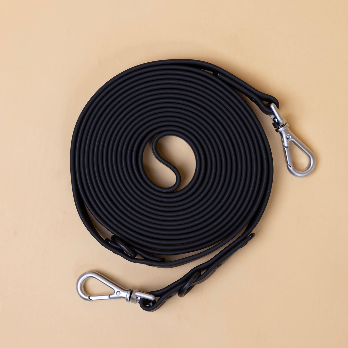 Lang line - Vandtæt Biothane 5m SORT